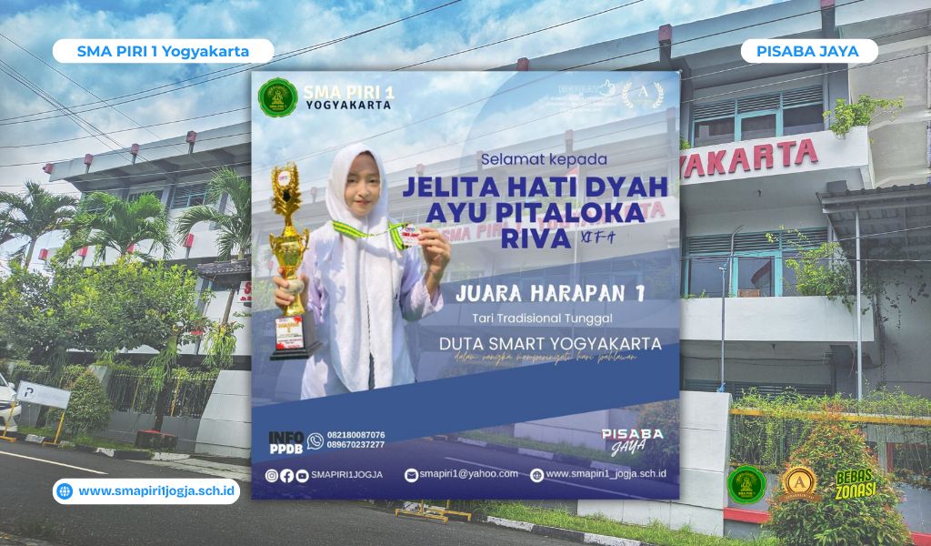 Gambar Prestasi Juara Harapan 1 Lomba Tari Tradisional Tunggal SMA PIRI 1 Yogyakarta � Ananda Jelita Hati Dyah Ayu Pitaloka Riva