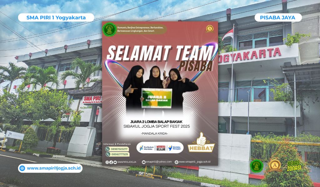 Gambar Prestasi Tim PISABA SMA PIRI 1 Yogyakarta Raih Juara 2 Lomba Balap Bakiak di SIBAKUL Jogja Sport Fest 2025